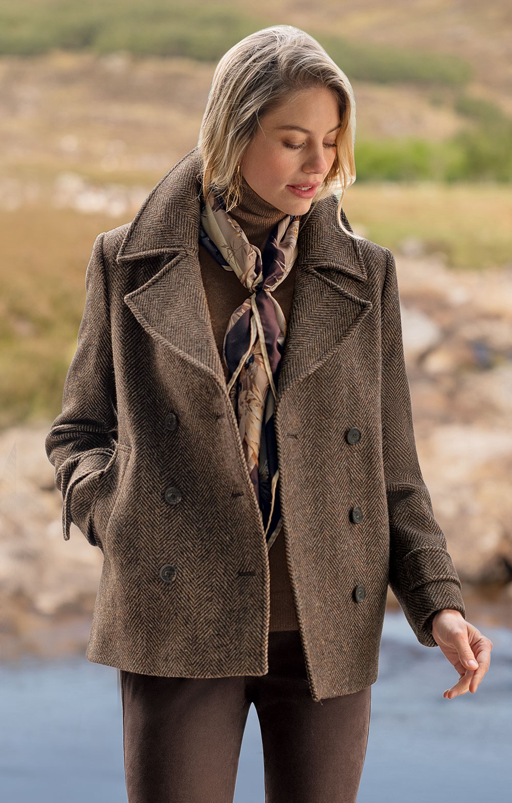 TS29112FLECKEDBROWN coat