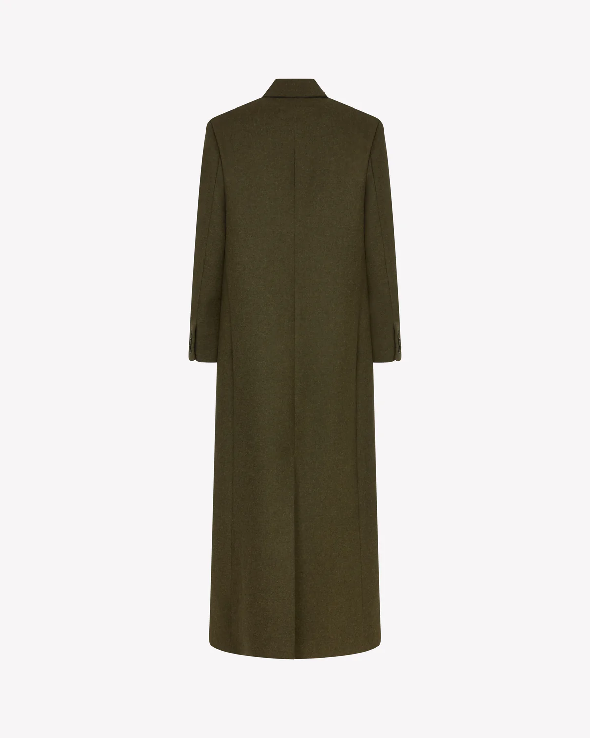 DOUBLEBREASTEDCOAT MILITARYGREEN BACK