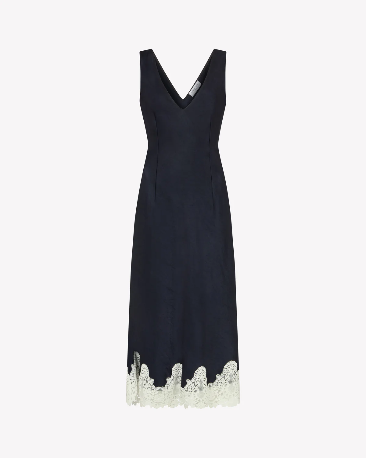 MIDIDRESSWIHTLACEHEM NAVYBLUE