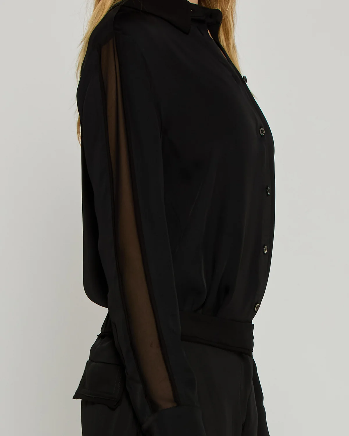 georgette shirt black 1